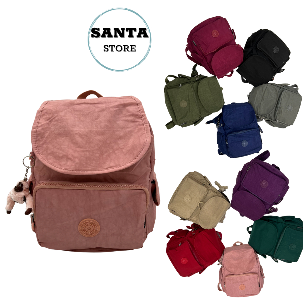 Balo nhỏ mini thời trang nữ vải dù canvas Kipling KL1808 cao cấp SANTA STORE cho bé trai gái đi học mầm non mẫu giáo