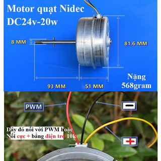 Động cơ quạt, đầu quạt 12v-24v BLDC