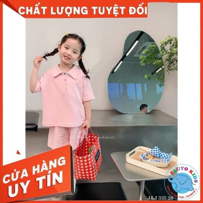 Bộ Polo Jam Jenny hồng xinh xinh bé gái 2023