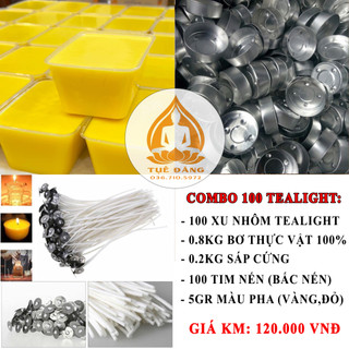 Combo nguyên liệu làm nến Tealight Handmade tại nhà - Nến Tuệ Đăng