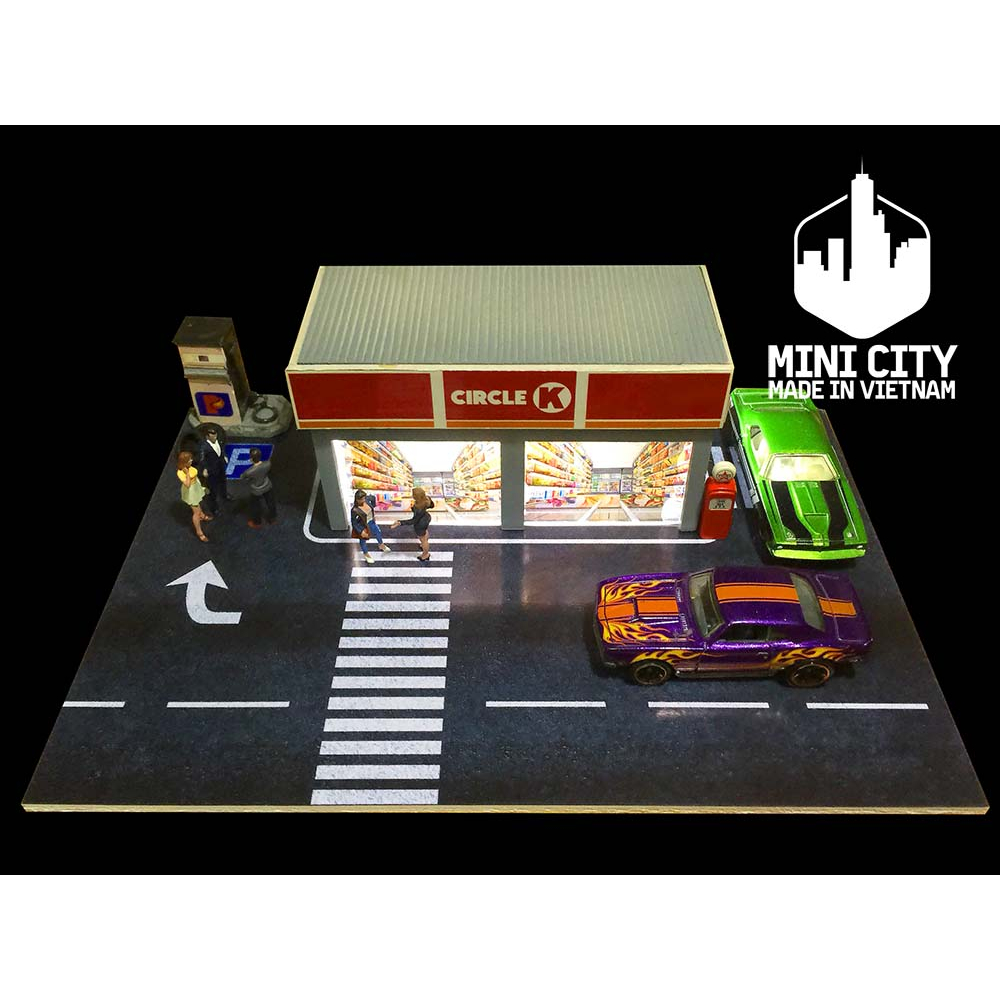 Mô hình shophouse 1:64 có đèn led