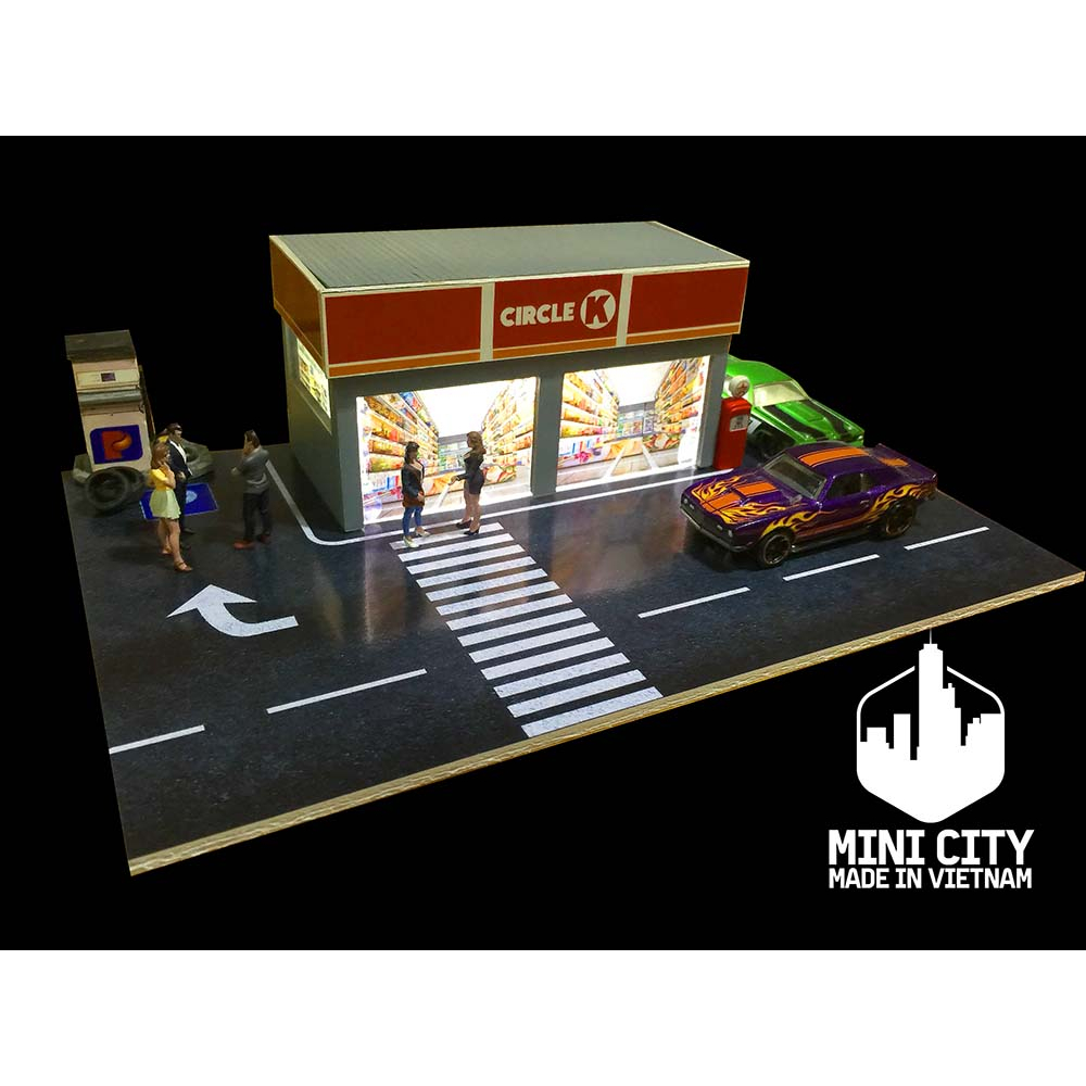Mô hình shophouse 1:64 có đèn led