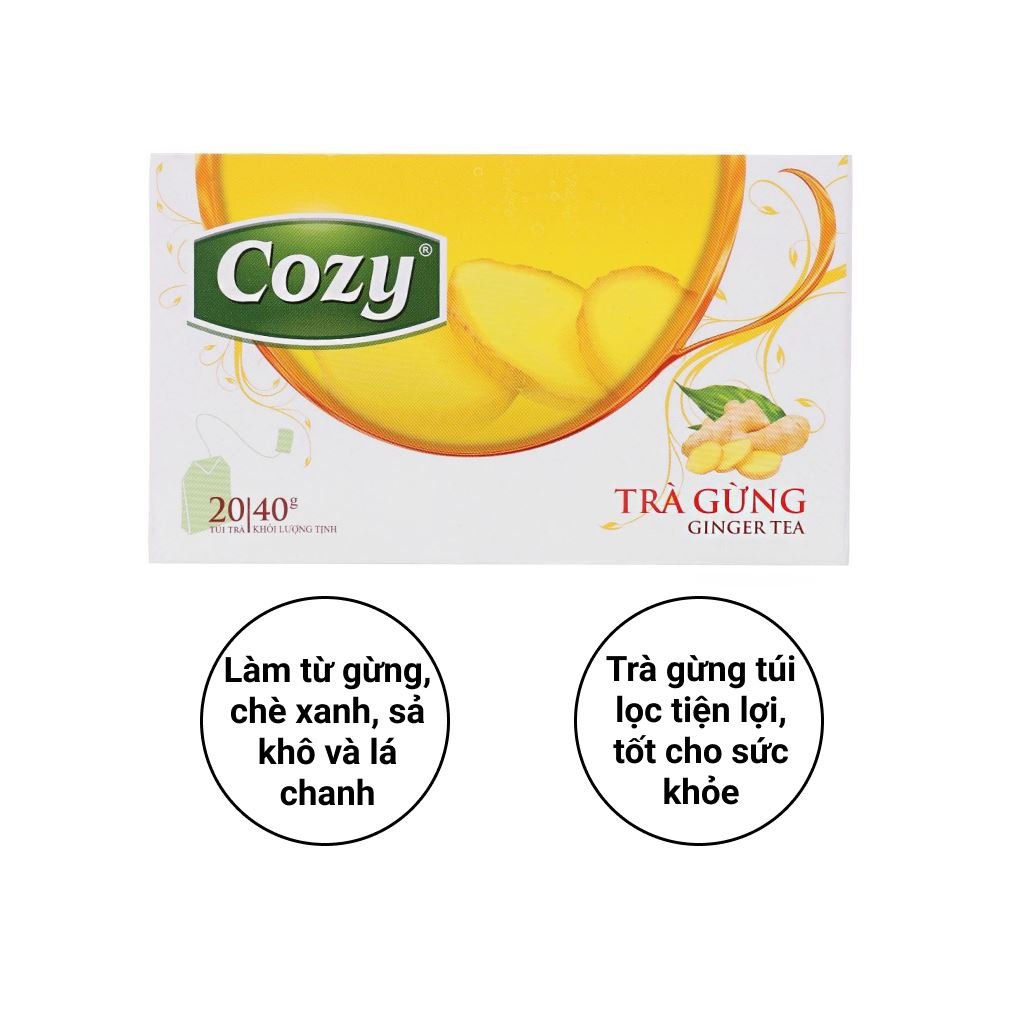 Trà gừng túi lọc Cozy 20x2g