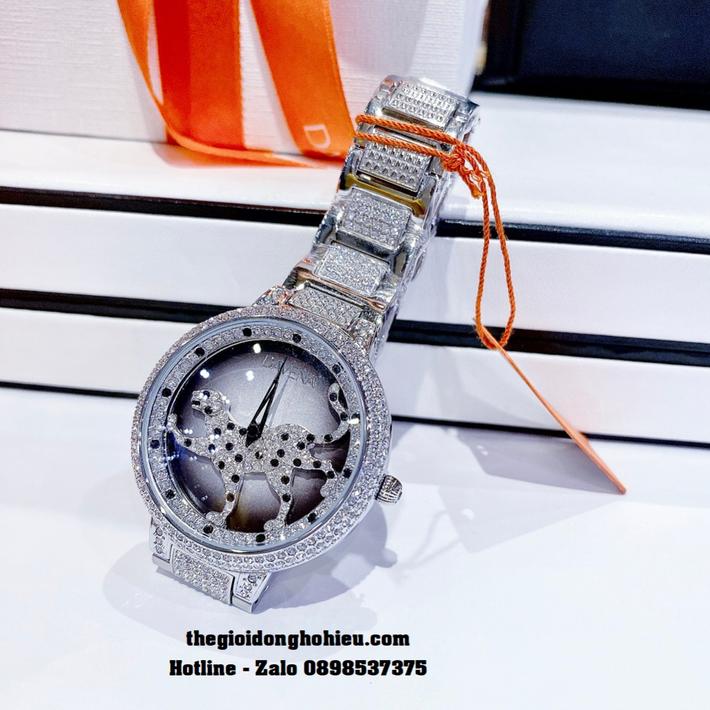 Đồng Hồ Nữ Davena 60089 Chính Hãng Mặt Báo Xoay Vỏ Silver 39mm