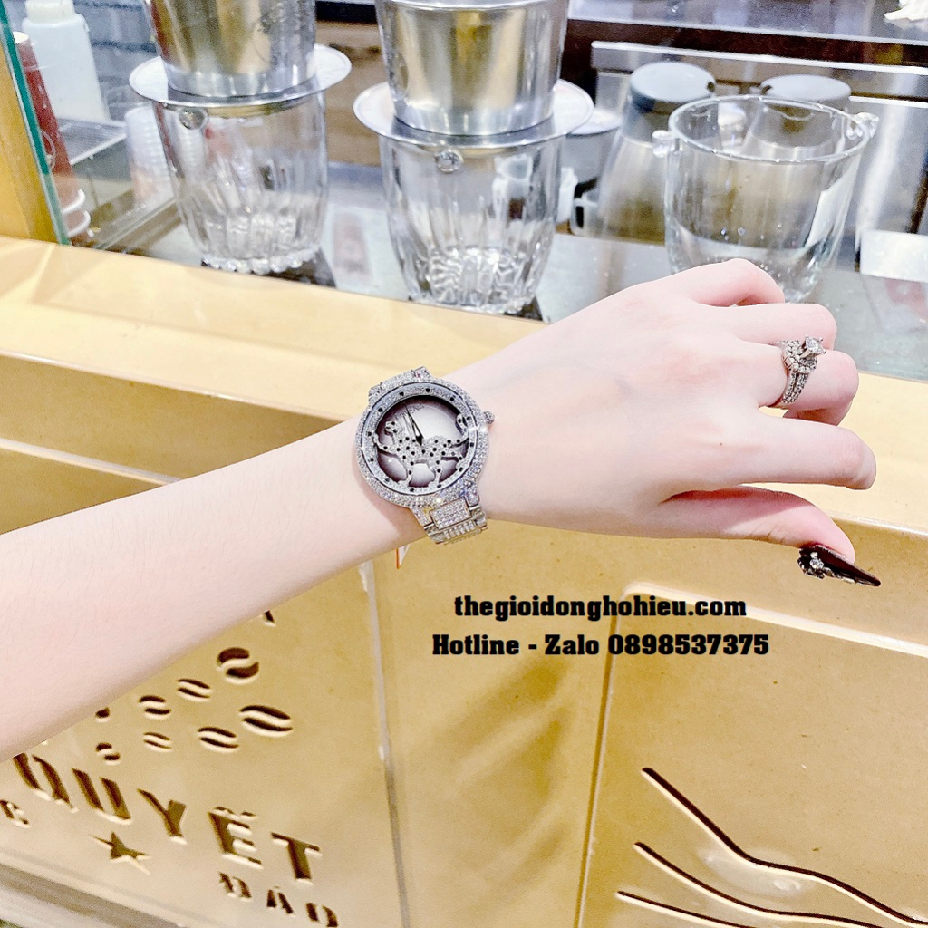 Đồng Hồ Nữ Davena 60089 Chính Hãng Mặt Báo Xoay Vỏ Silver 39mm