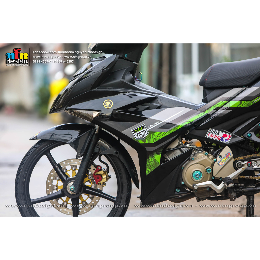 Tem Exciter 150 - mẫu Y15zr (Xanh đen)
