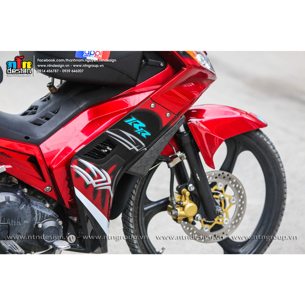 Tem Exciter 2008 - 2010 mẫu Spark RR (đỏ)