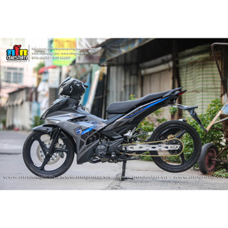 Tem Exciter 150 - mẫu Y15zr ( Xám đen)