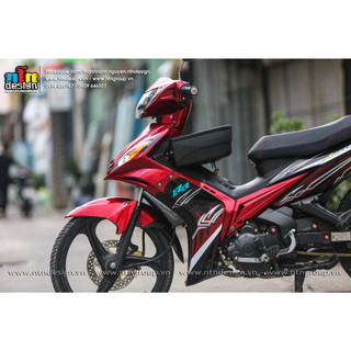 Tem Exciter 2008 - 2010 mẫu Spark RR (đỏ)