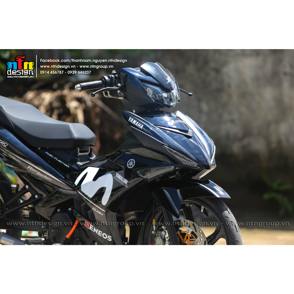 Tem Exciter 150 - mẫu Movistar (Full đen)