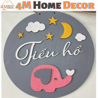 Bảng tên gỗ trang trí phòng cho bé theo yêu cầu chất lượng