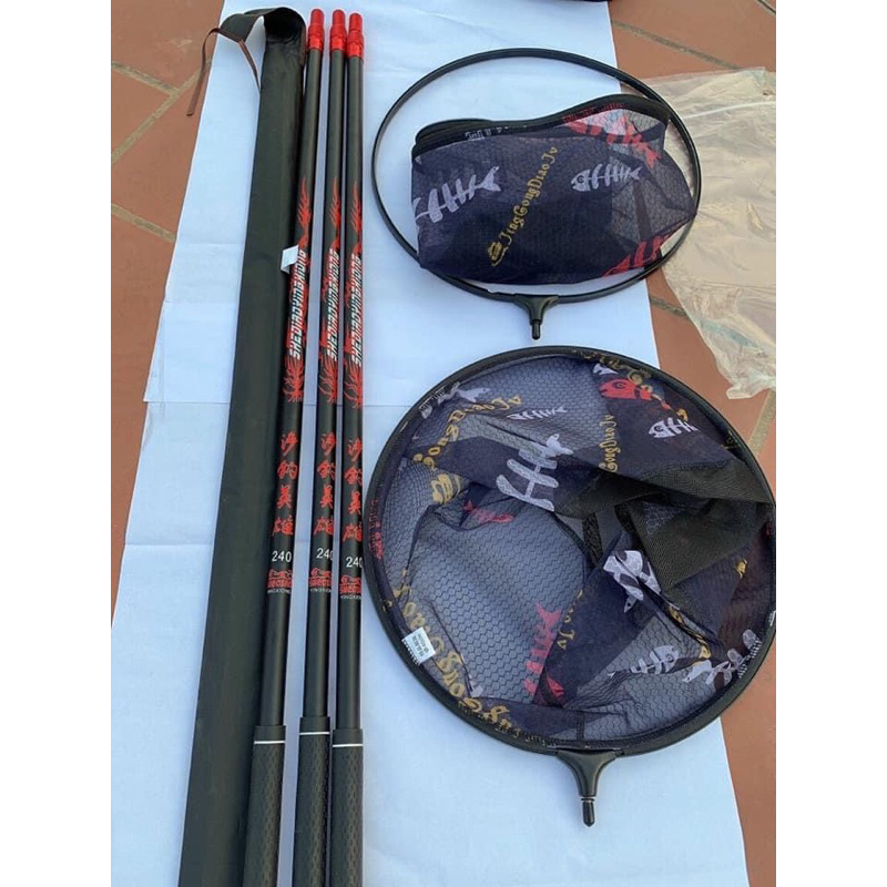 Vợt Carbon câu cá vành 40cm