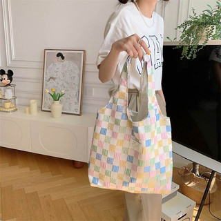 Túi tote pastel kẻ ô vuông 🌈