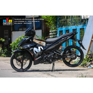 Tem Exciter 150 - mẫu Movistar (Full đen)