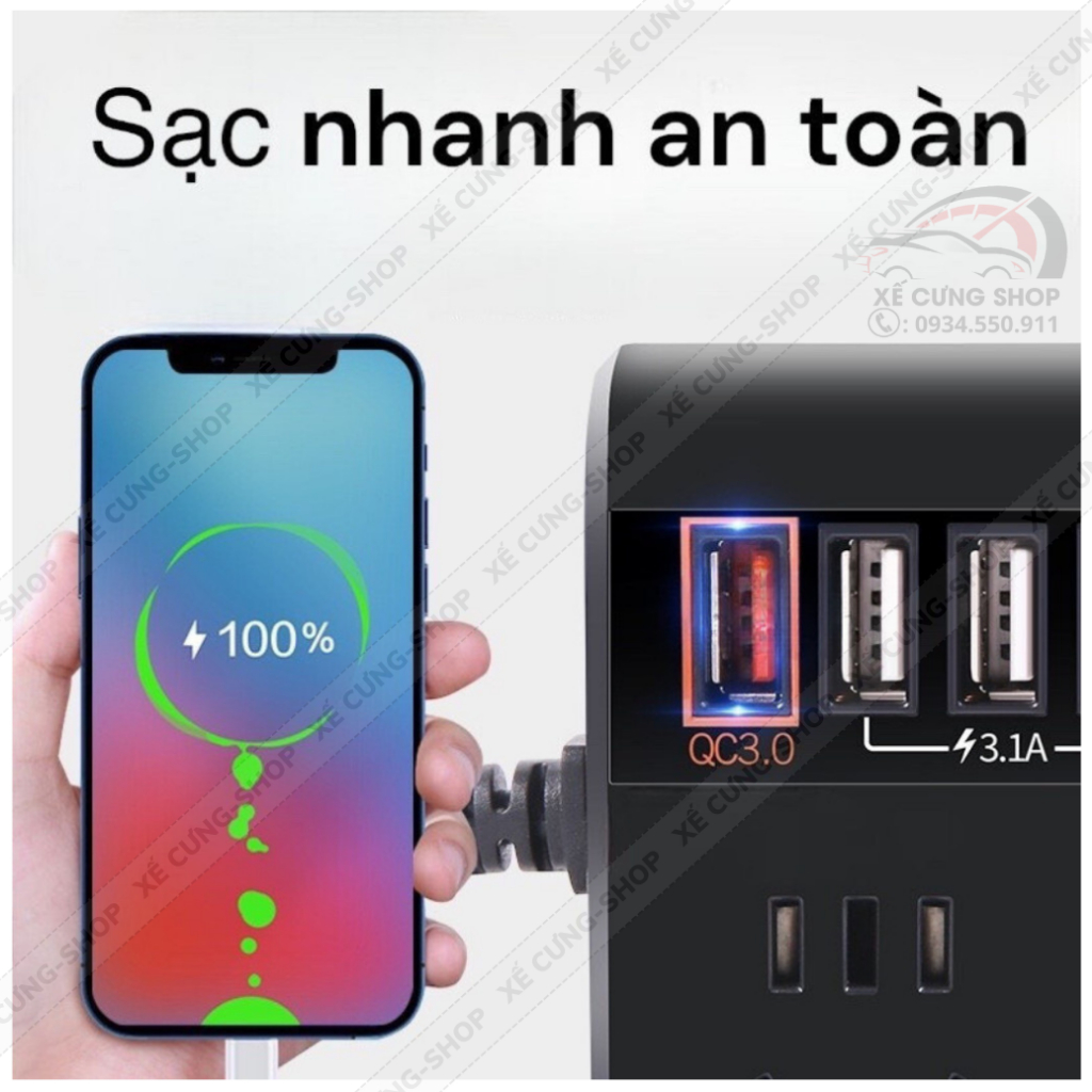 Bộ chuyển nguồn 12V/24V sang 220V sử dụng trong gia đình
