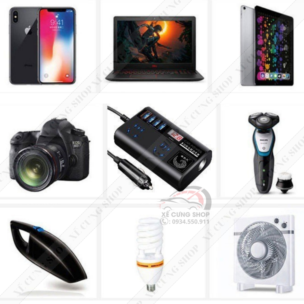 Bộ chuyển nguồn 12V/24V sang 220V sử dụng trong gia đình