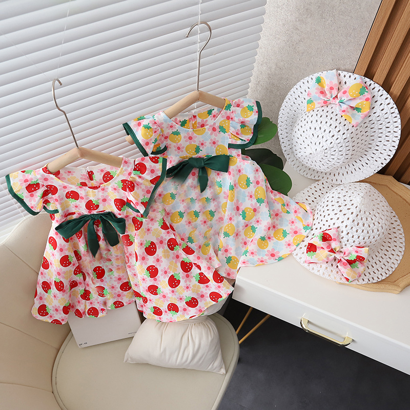 Đầm In Hoa + Mũ Dễ Thương Cho Bé GáI (0-4 TuổI)