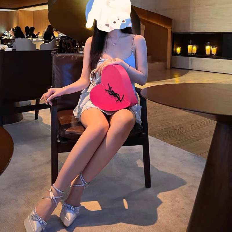 Giày đế đúp dây nơ đá bling cuốn cổ chân QCCC fullbox RH