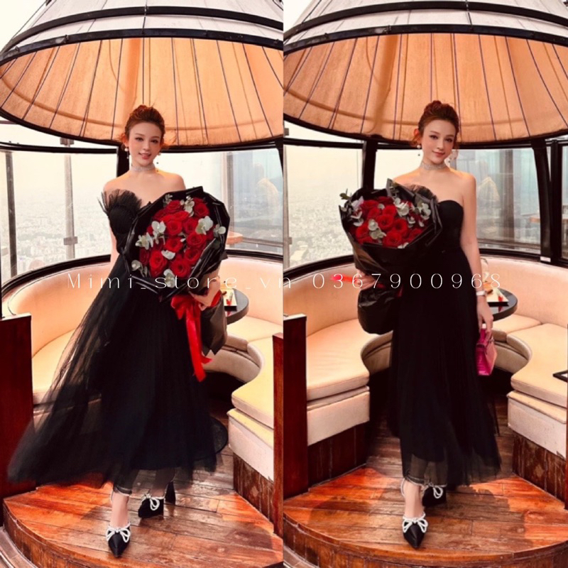 Giày đế đúp dây nơ đá bling cuốn cổ chân QCCC fullbox RH