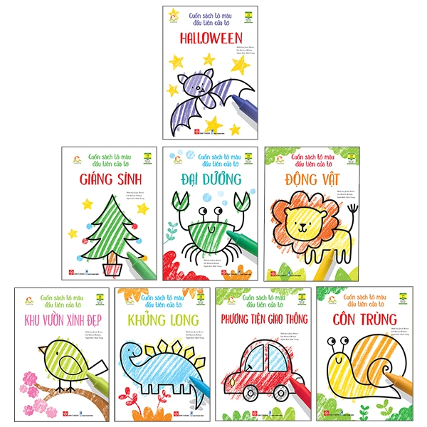 Sách - tô màu đầu tiên của tớ bộ 8 cuốn