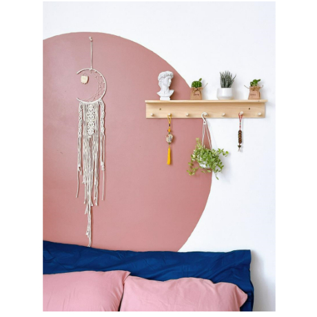 Kệ gỗ treo tường, kệ trang trí Gía gỗ Decor phòng ngủ,móc quần áo, phụ kiện