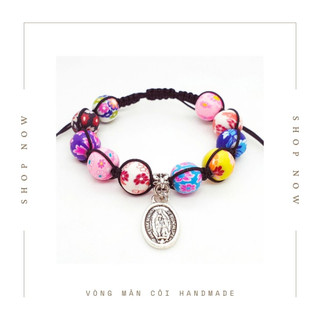 Vòng tay Blessing Lady Guadalupe Colorful Clay Beads hạt đất sét đủ màu thiết kế handmade MOONGEM, phụ kiện Công Giáo