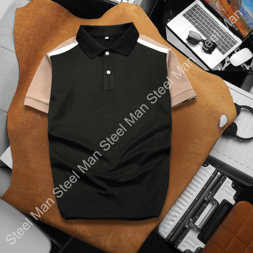 Áo thun Polo nam thời trang tay ngắn STEELMAN chất liệu vải cá sấu thoáng mát dày dặn thiết kế trẻ trung dễ phối đồ