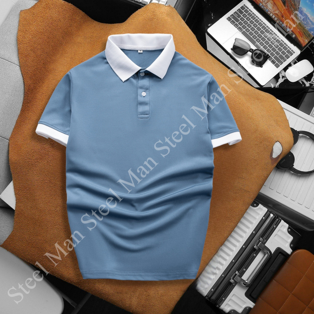 Áo thun Polo nam tay ngắn STEELMAN phối màu thời trang trẻ trung