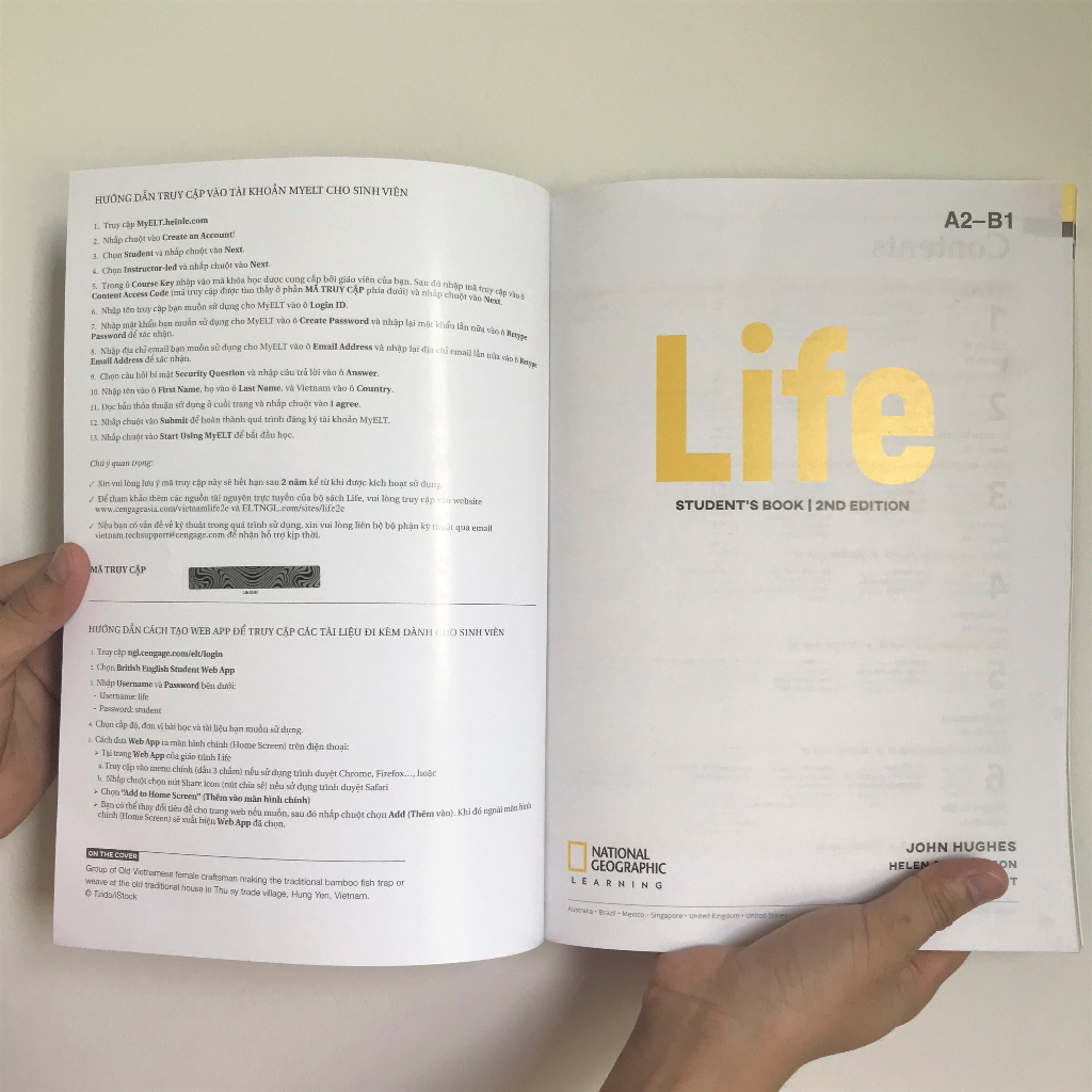 Sách học tiếng Anh - Life A2-B1 : Student Book with Web App Code + Online Workbook (2ed) có bao gồm code học online