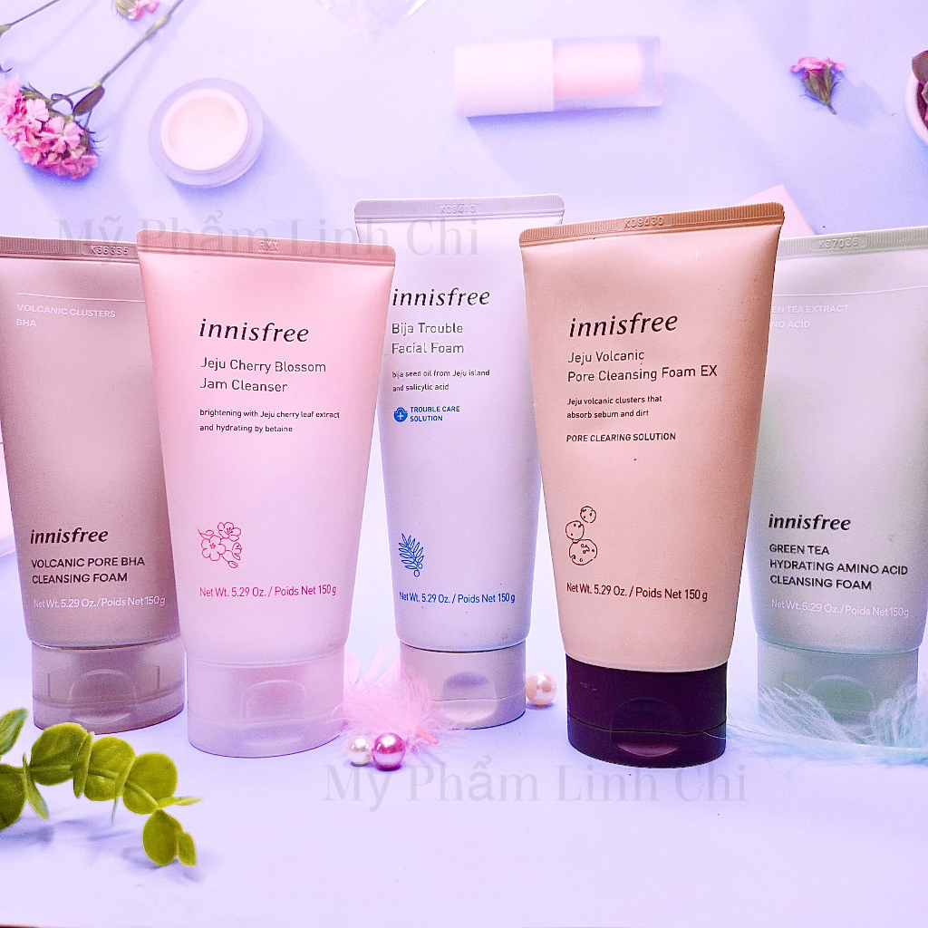 Sữa Rửa Mặt Dưỡng Da Sáng Hồng Innisfree Jeju Cherry Blossom Jam Cleanser 150ml