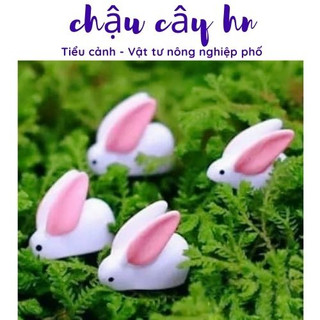 Thỏ con mini - Phụ kiện trang trí tiểu cảnh, chậu cây, bể cá xinh xắn