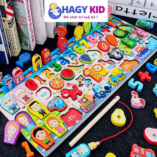  Đồ Chơi Câu Cá Gỗ 5 Trong 1 Hagykid Bộ Câu Cá Gỗ Kèm Bảng Số Thông Minh Chất Liệu Gỗ An Toàn Giúp Bé Phát Triển 