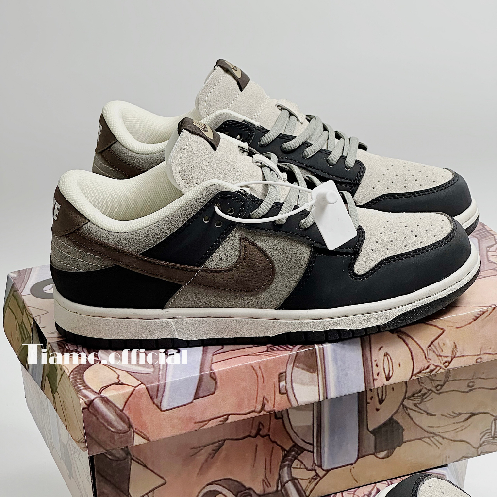 Giày Thể Thao Sneaker Ni'ke Air Travis Scott x Air Jordan1 Low Retro OG Màu Đen Be Trắng Kem Cho Nam Nữ