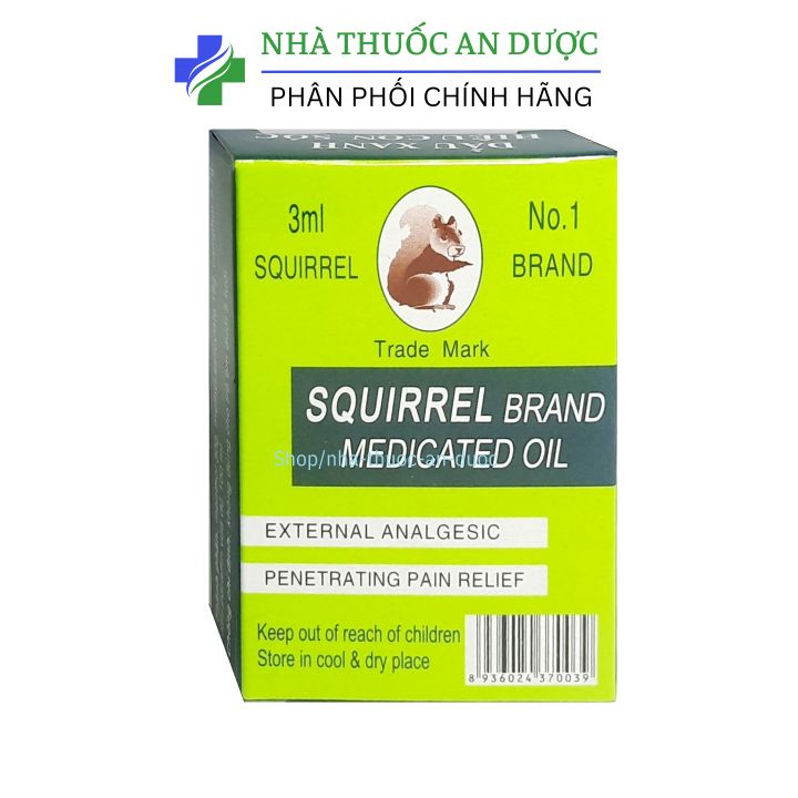 Dầu gió xanh hiệu con sóc ( lọ 3ml)