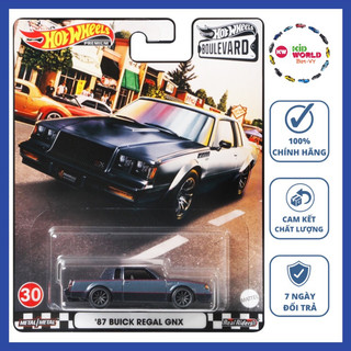Xe mô hình Hot Wheels Premium Boulevard Series '87 Buick Regal GNX GRL94, bánh cao su.