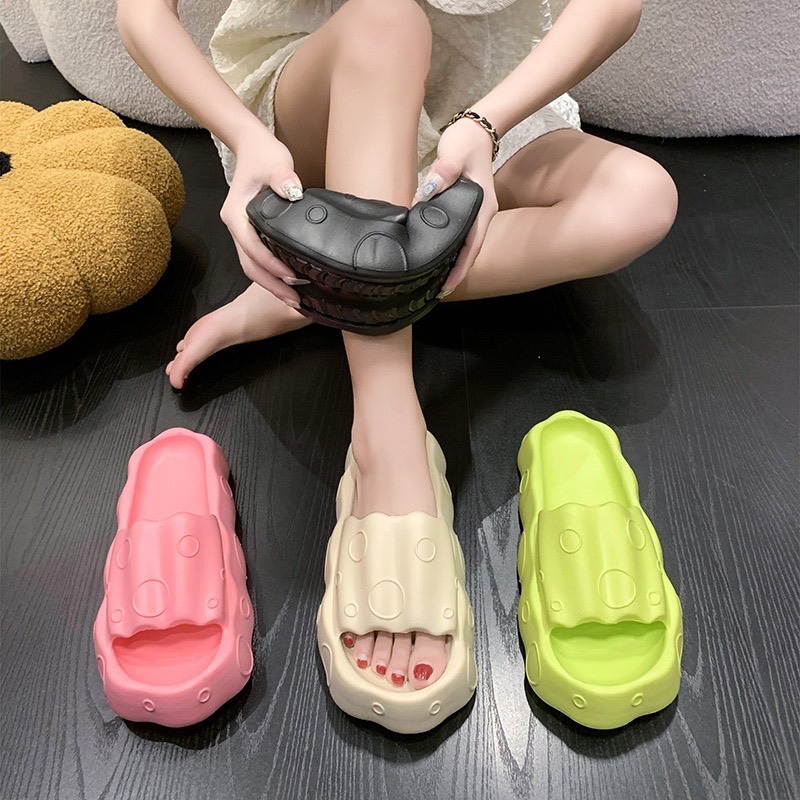 Dép Bánh Mì Bong Bóng Đế 5cm Phong Cách điệu Đà