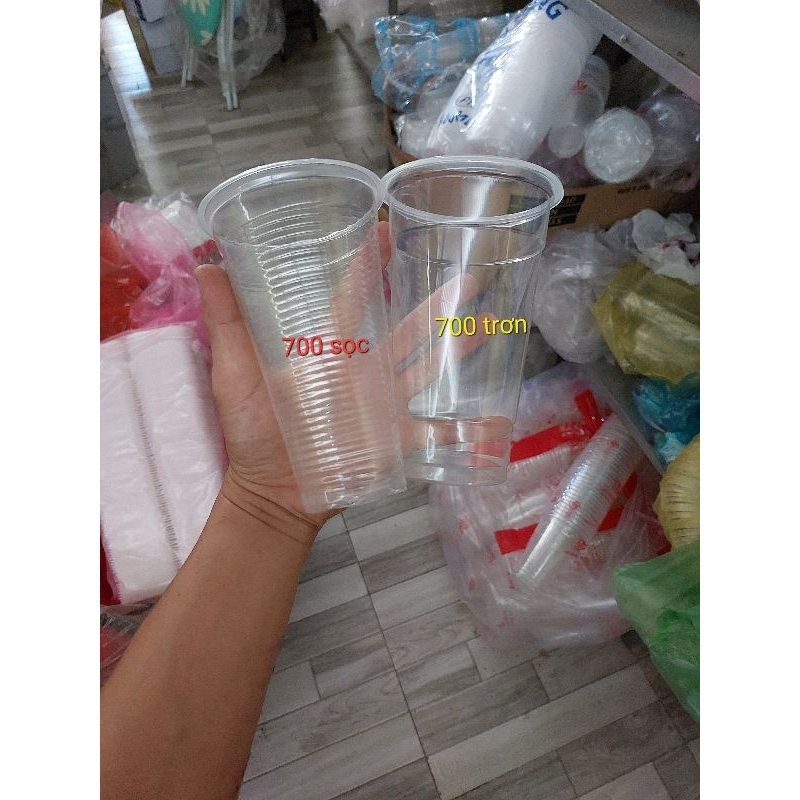 Set 50 Ly Nhựa Trà Sữa Cafe Nước Mía 400ml 450ml 500ml 700ml 800ml 900ml Có Nắp Đủ Loại