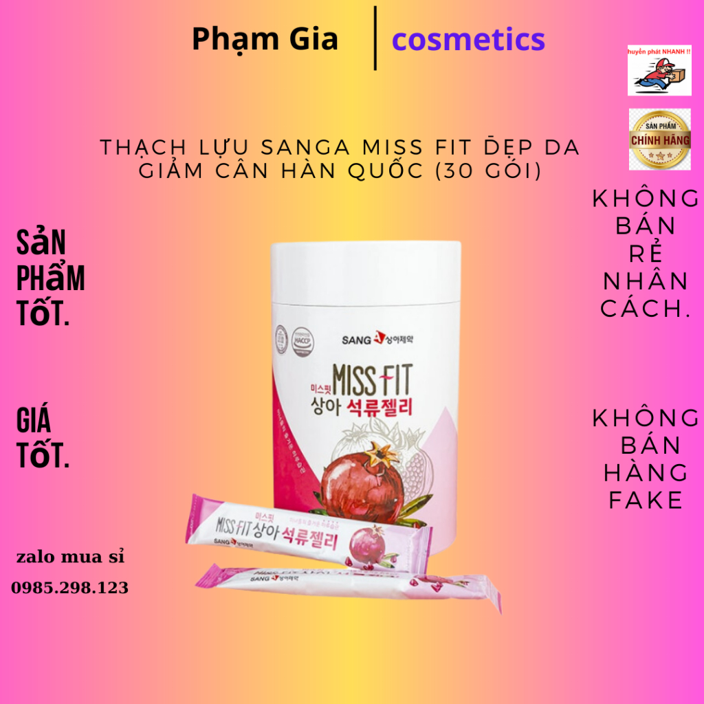 Thạch Lựu SangA Miss Fit Đẹp Da Giảm Cân Hàn Quốc