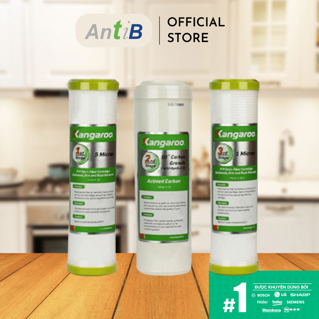 Bộ lõi lọc thô Kangaroo số 1,2,3 - Hàng Chính Hãng