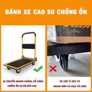 Xe Đẩy Tay TOSHUDO Sàn Thép Đa Năng Gấp Gọn, Tải Trọng Lớn 150KG - 250KG