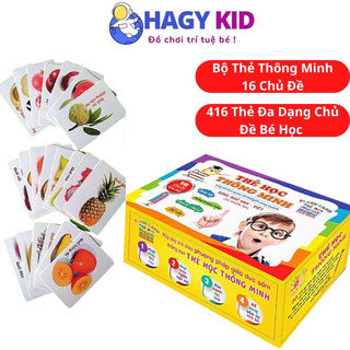 Bộ Thẻ Học Thông Minh 16 Chủ Đề Hagykid 416 Thẻ Song Ngữ Anh Việt Glen Doman Flashcard Giúp Bé Tăng Khả Năng Ghi Nhớ