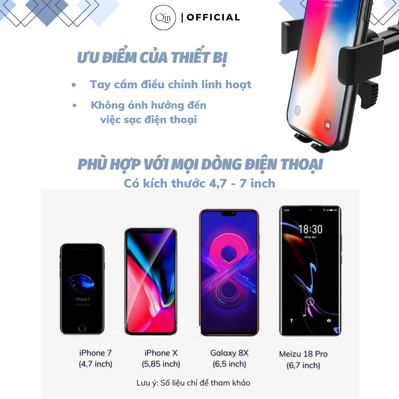 Giá Đỡ Điện Thoại Trên Ô Tô Qin Có Thể Xoay 360 Độ Thông Minh | BigBuy360 - bigbuy360.vn