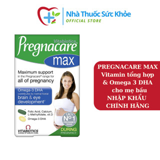 Pregnacare Max - Vitamin Tổng Hợp Cho Bà Bầu, Omega 3, DHA Bầu, Sắt, Vitamin D, Canxi (Hộp 84 Viên) [Chính hãng]