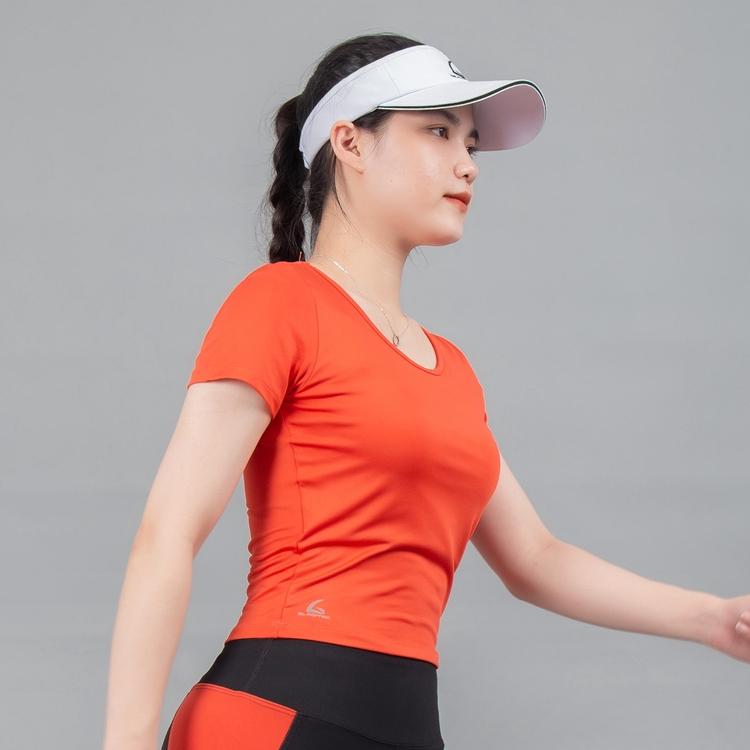 Áo thể thao Gladimax Croptop cộc tay có đệm ngực ôm body tôn dáng