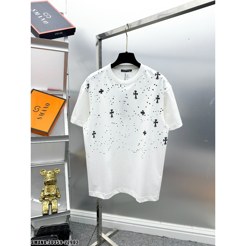 Áo Phông Nam Chrom.e Heart.s In Hình Logo Siêu Đẹp - Áo Thun Chrom.e Heart.s Nam Nữ In Logo Vảy Sơn Cao Cấp