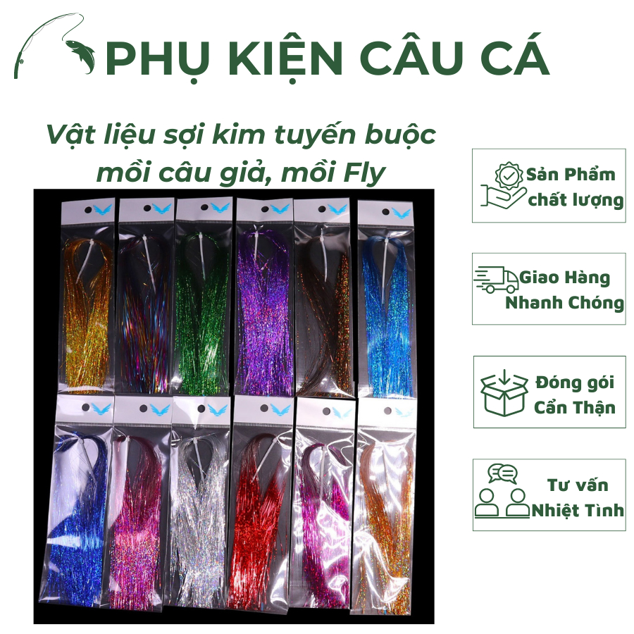 phụ kiện trang trí mồi câu, mồi fly