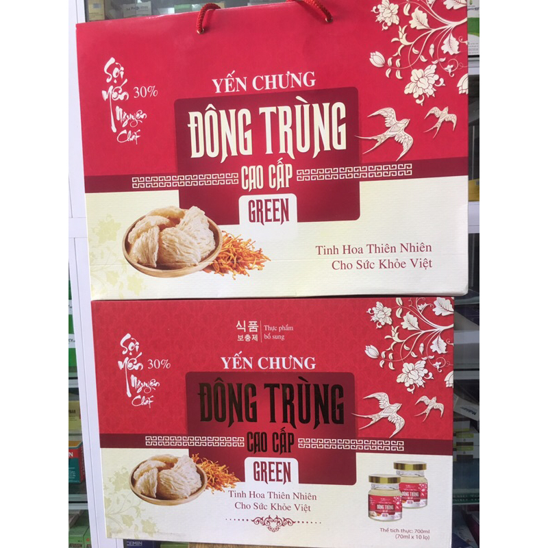 Yến chưng Đông trùng Green cao cấp