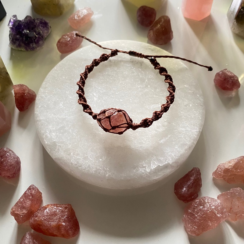 Vòng tay Strawberry Quartz - Thạch Anh Dâu