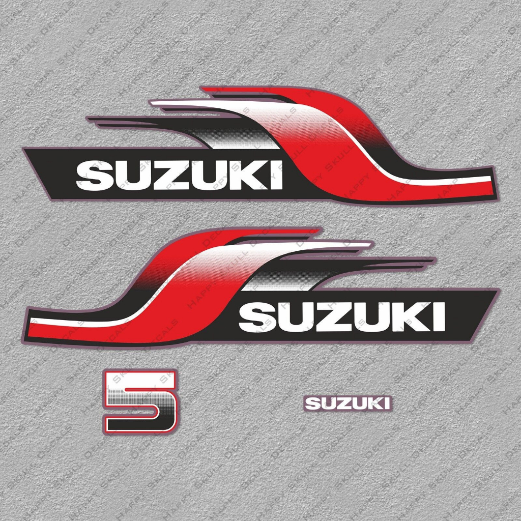 [ Bộ Đề Can Chữ-Số] Dán Đầu Máy SUZUKI 5HP-2Thì,Đề Can Dán Đẹp-Sắc Nét Có 3 Mẫu Lựa Chọn-BOAT STORE