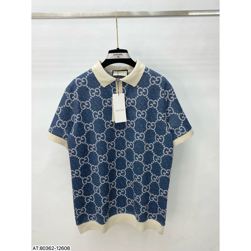 ÁO Polo nam GC cổ tròn họa tiết tay ngắn phong cách trẻ trung chuẩn from